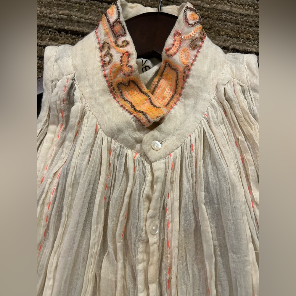 Free People Cream Sleeveless Blouse - Picture 4 of 5